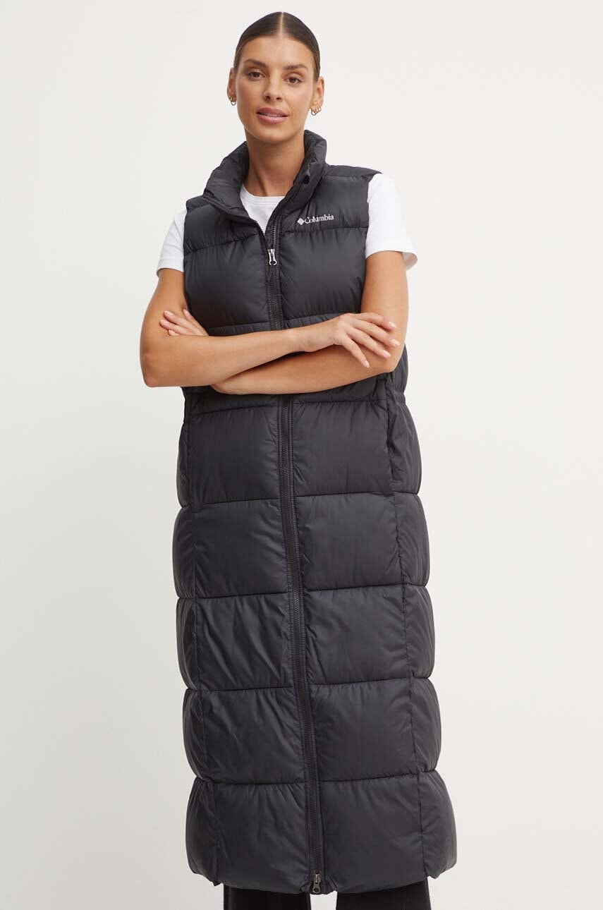 Columbia vesta Puffect femei, culoarea negru, de iarna, 2103511