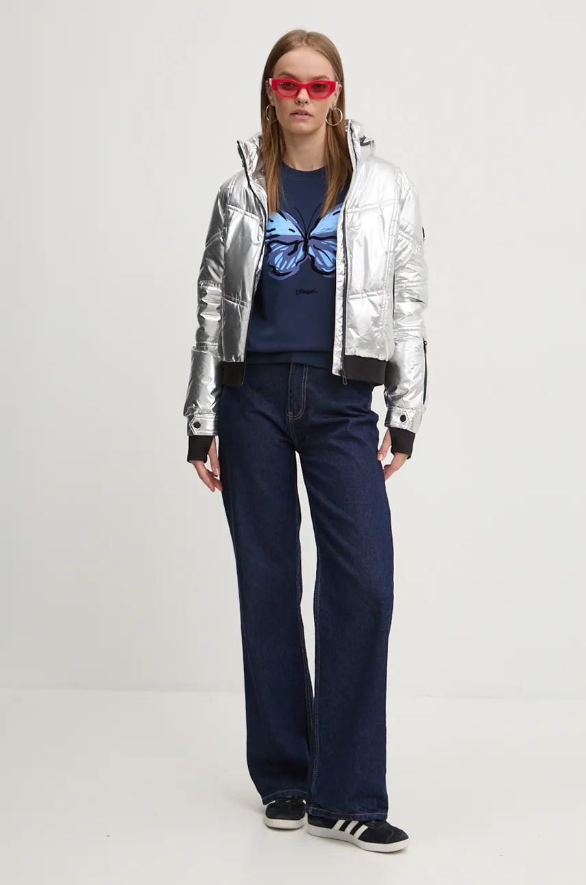 Куртка Desigual ALESUND женская цвет серебрянный зимняя 24WWEWBQ Куртка Desigual ALESUND женская цвет серебрянный зимняя 24WWEWBQ