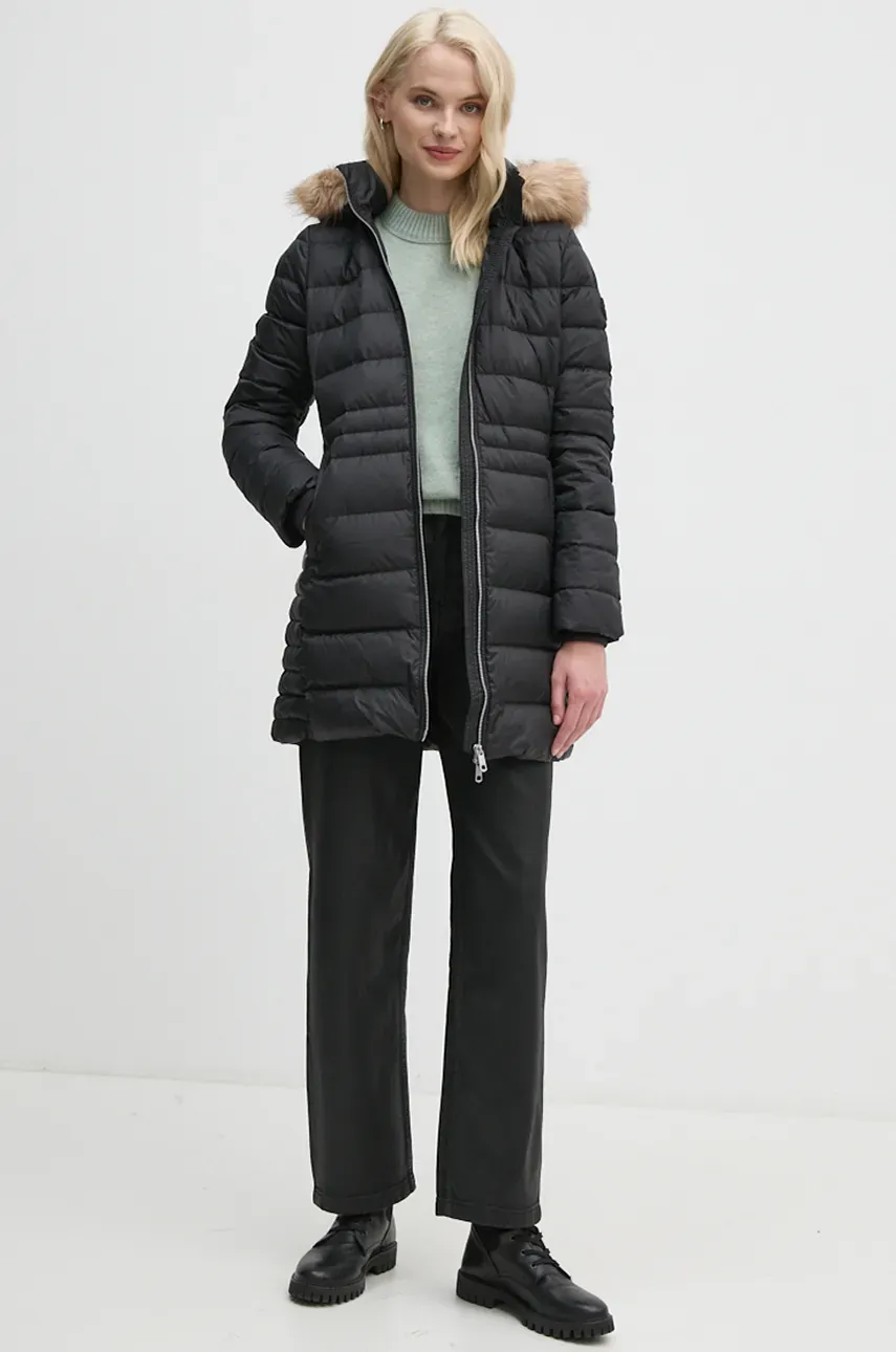 Пуховая куртка Tommy Hilfiger женская цвет чёрный зимняя WW0WW42742 Пуховая куртка Tommy Hilfiger женская цвет чёрный зимняя WW0WW42742