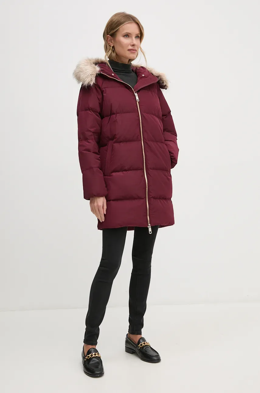 Пуховая куртка Tommy Hilfiger женская цвет бордовый зимняя WW0WW42743 Пуховая куртка Tommy Hilfiger женская цвет бордовый зимняя WW0WW42743