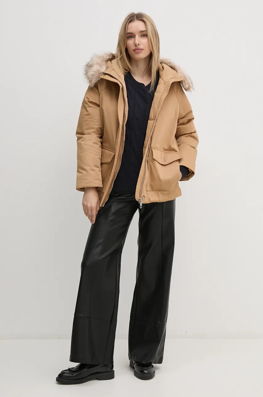 Куртка Tommy Hilfiger женская цвет бежевый зимняя WW0WW42744 Куртка Tommy Hilfiger женская цвет бежевый зимняя WW0WW42744