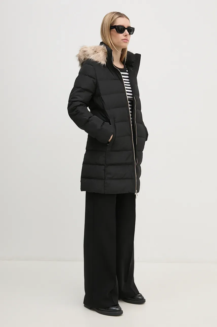 Пуховая куртка Tommy Hilfiger женская цвет чёрный зимняя WW0WW43234 Пуховая куртка Tommy Hilfiger женская цвет чёрный зимняя WW0WW43234
