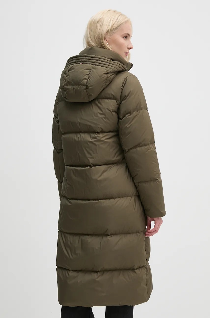 Пухова куртка Tommy Hilfiger жіноча колір зелений зимова WW0WW43784 