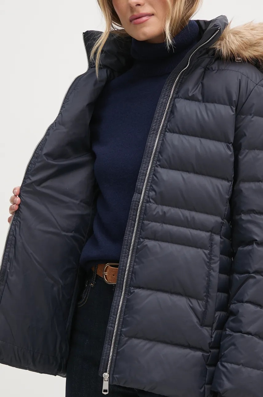 Пухова куртка Tommy Hilfiger жіноча колір синій зимова WW0WW42741 