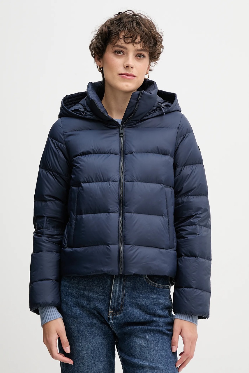 

Пухено яке Tommy Hilfiger в тъмносиньо зимен модел WW0WW43581, Тъмносин