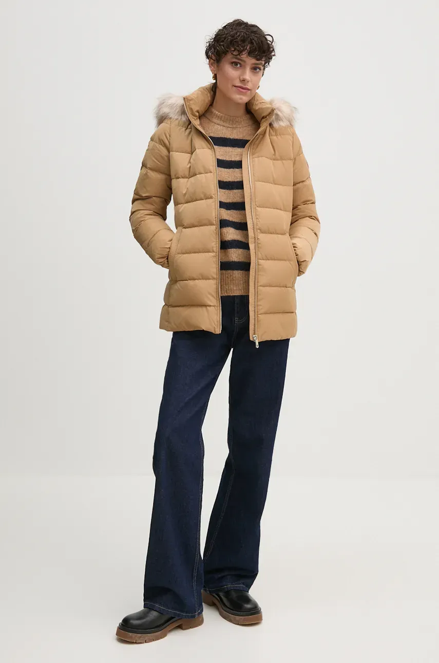 Куртка Tommy Hilfiger женская цвет бежевый зимняя WW0WW43600 Куртка Tommy Hilfiger женская цвет бежевый зимняя WW0WW43600