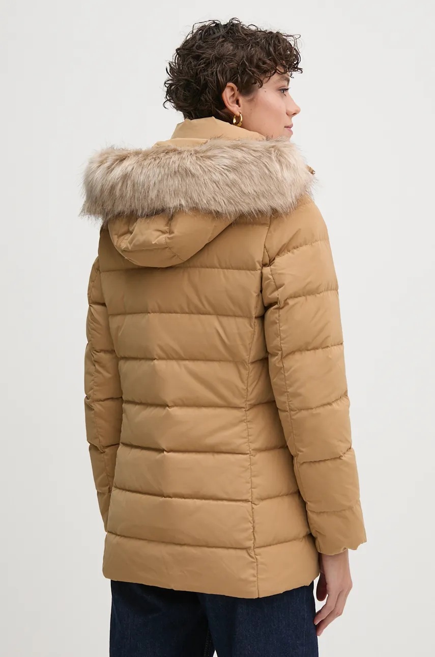 Куртка Tommy Hilfiger жіноча колір бежевий зимова WW0WW43600 