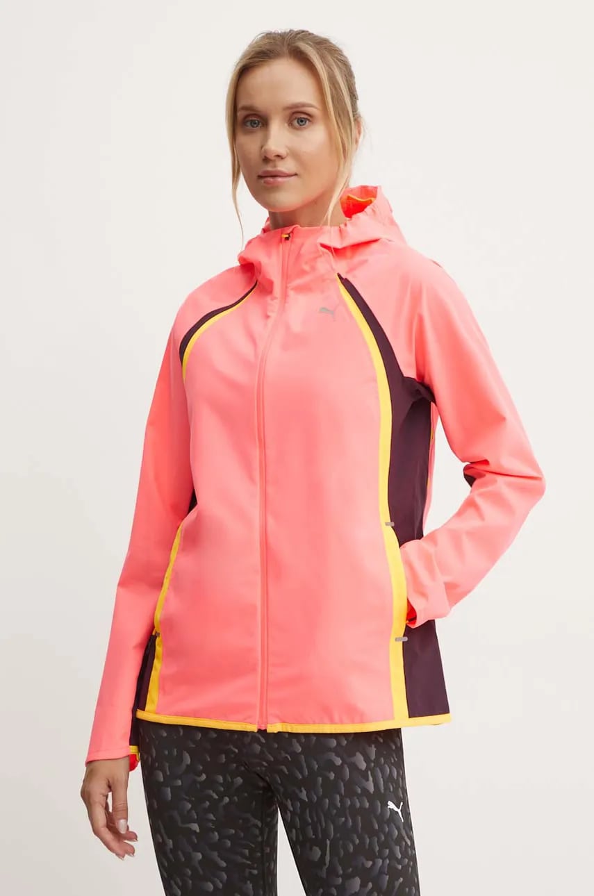 Puma geaca de ploaie Ultraweave Raincell femei, culoarea roz, de tranzitie, 525753