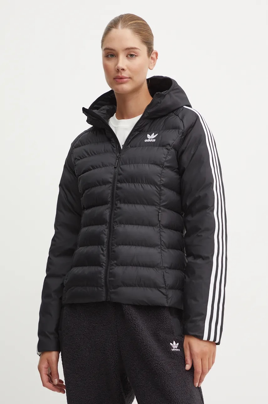 adidas Originals geaca femei, culoarea negru, de iarna, IW5849