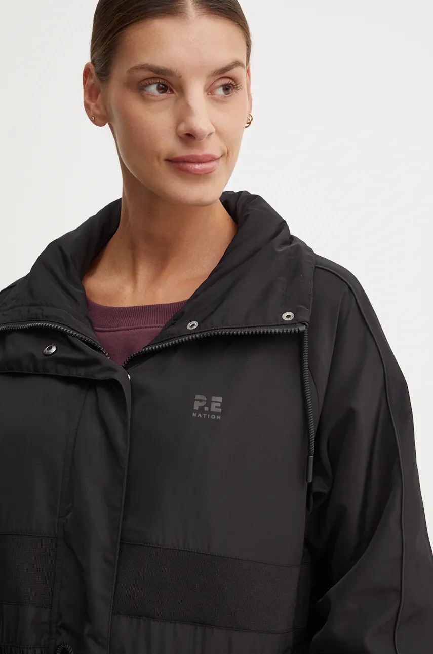 Παρκά P.E Nation Mid Length Man Down χρώμα: μαύρο, 243J256 φωτογραφία