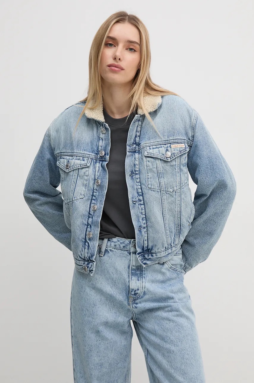 

Яке Calvin Klein Jeans в синьо зимен модел J20J224096, Син