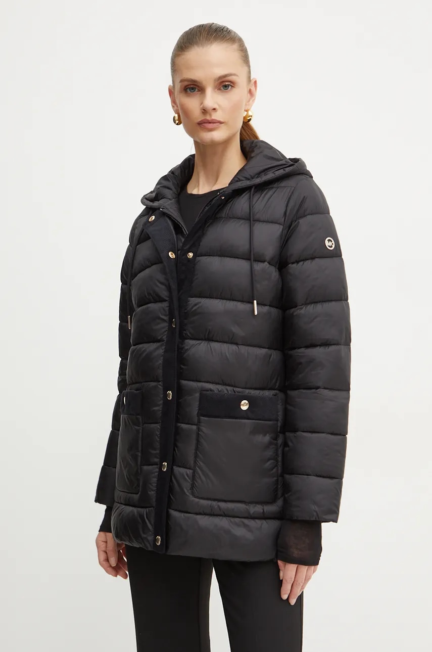 MICHAEL Michael Kors geaca femei, culoarea negru, de tranzitie, 77B6682M42