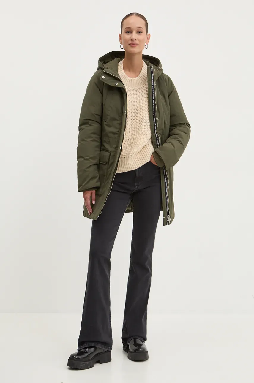 Куртка Tommy Jeans женская цвет зелёный зимняя DW0DW18866 Куртка Tommy Jeans женская цвет зелёный зимняя DW0DW18866
