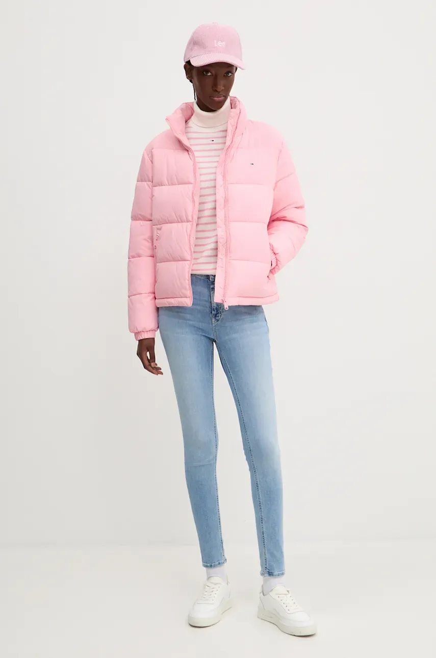 Куртка Tommy Jeans женская цвет розовый зимняя DW0DW18827 Куртка Tommy Jeans женская цвет розовый зимняя DW0DW18827