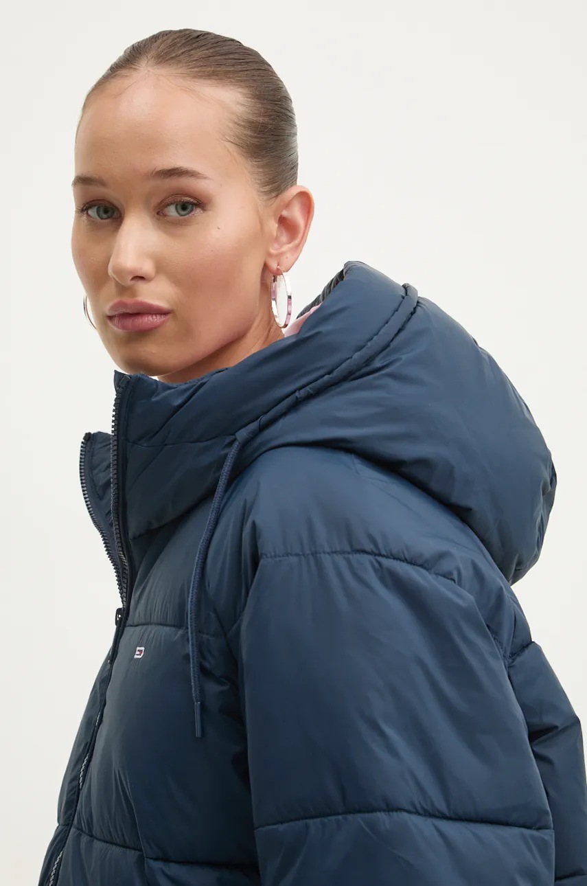 Куртка Tommy Jeans жіноча колір синій перехідна DW0DW18841 