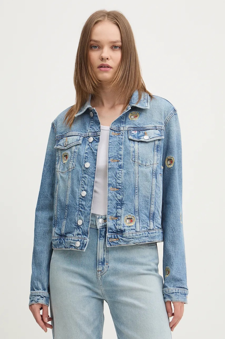 Tommy Jeans geacă din denim femei, de tranziție, DW0DW19675
