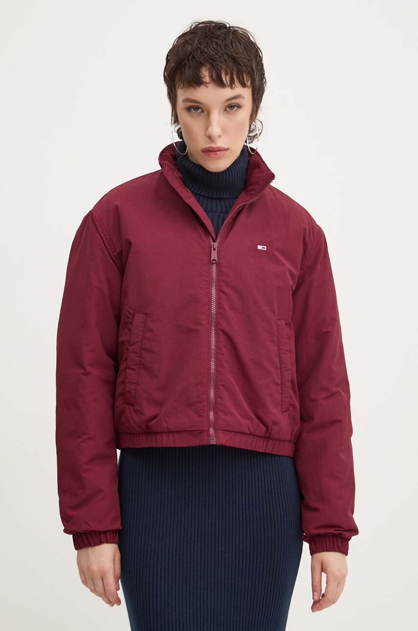 

Яке Tommy Jeans в бордо преходен модел с уголемена кройка DW0DW19688