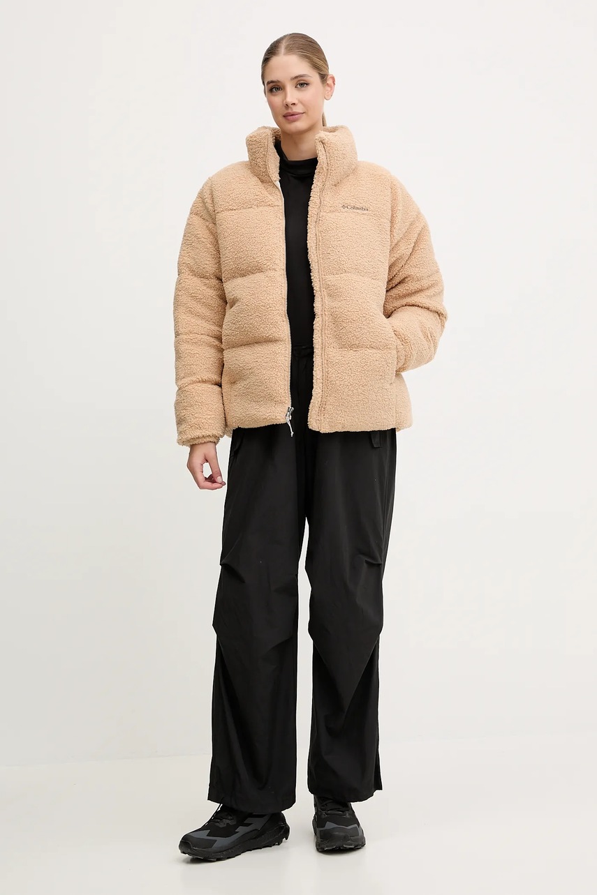 Куртка Columbia Puffect Sherpa цвет чёрный зимняя oversize 2089231