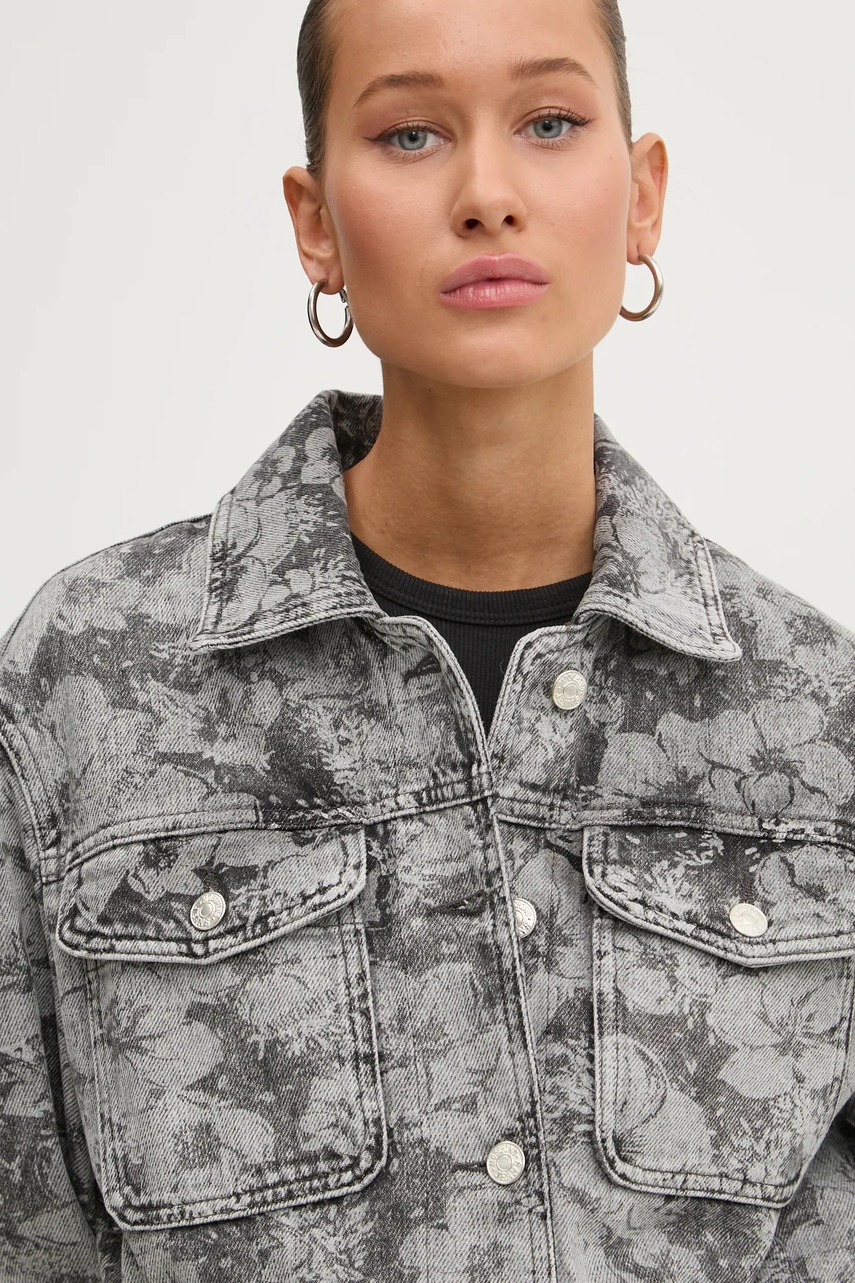 Μπουφάν Moschino Jeans χρώμα: γκρι, A0511 8722 φωτογραφία