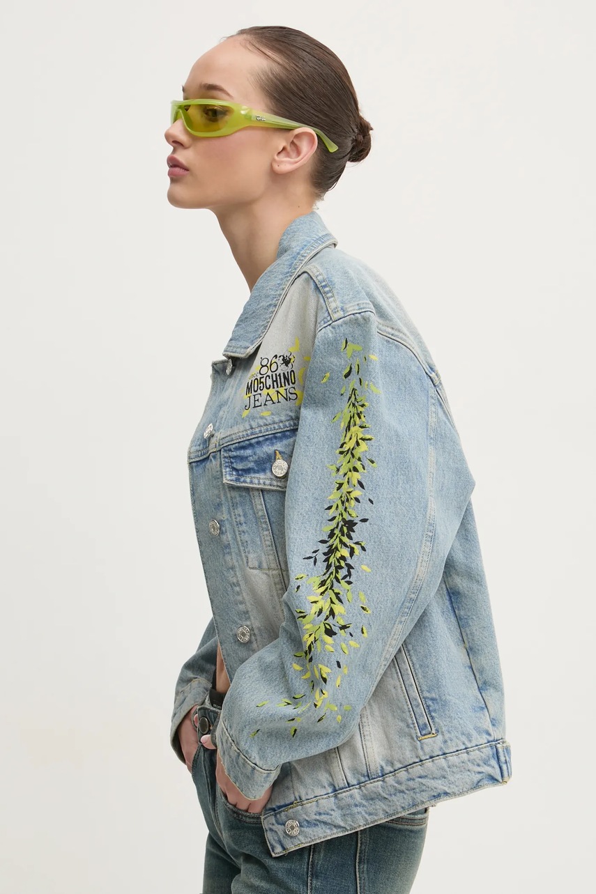 

Дънково яке Moschino Jeans в синьо преходен модел A0516 8720, Син