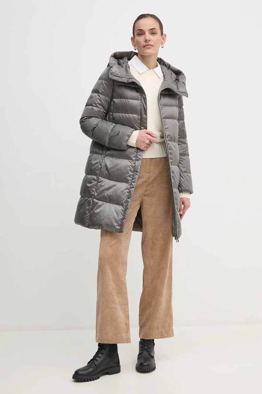 Geox geaca de puf femei, culoarea gri, de iarna, W4626G-T3154-F6228