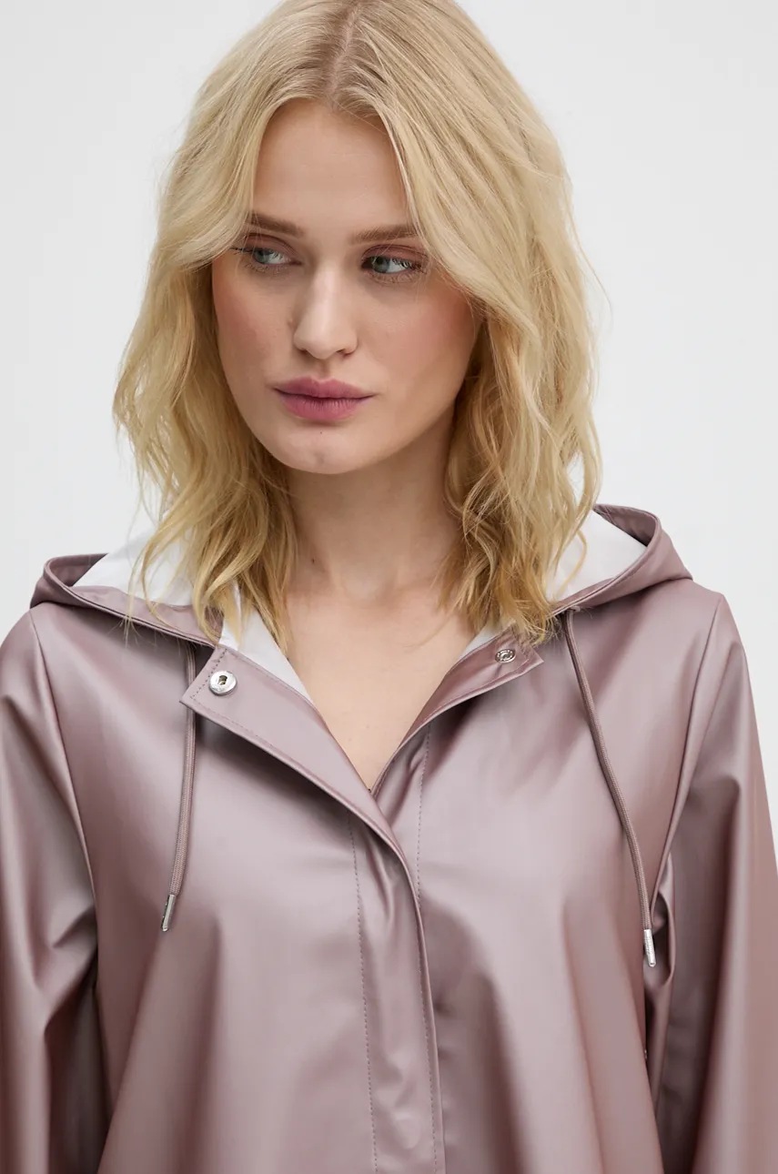 Дощовик Rains A-Line W Jacket W3 жіноча колір фіолетовий перехідна 18050-37 
