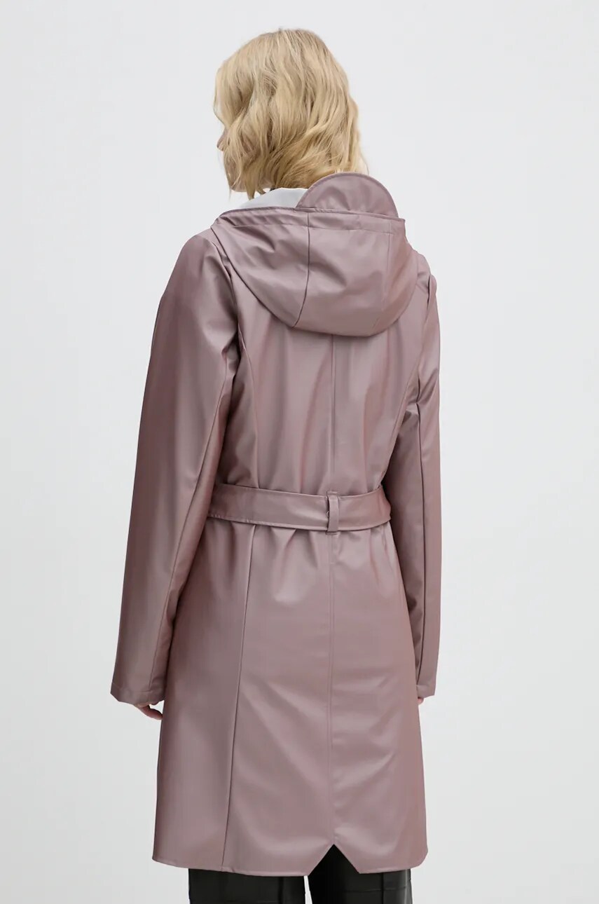 Rains rövid kabát Curve Jacket W3 női, lila, átmeneti, 18130-37 termék 2. képe