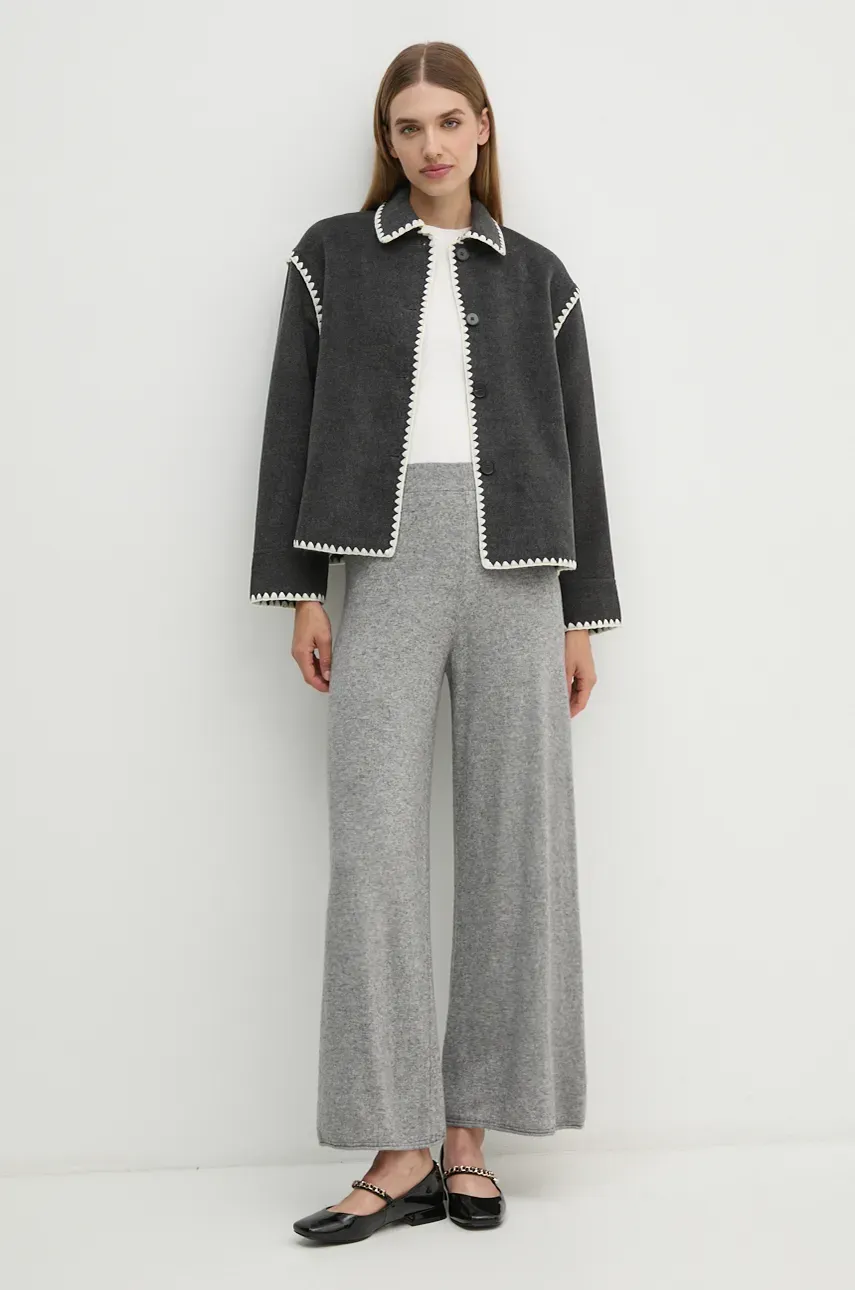 Куртка OUI женская цвет серый переходная oversize 88859 Куртка OUI женская цвет серый переходная oversize 88859