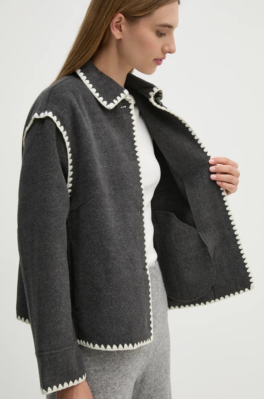 Μπουφάν OUI χρώμα: γκρι, 88859 φωτογραφία