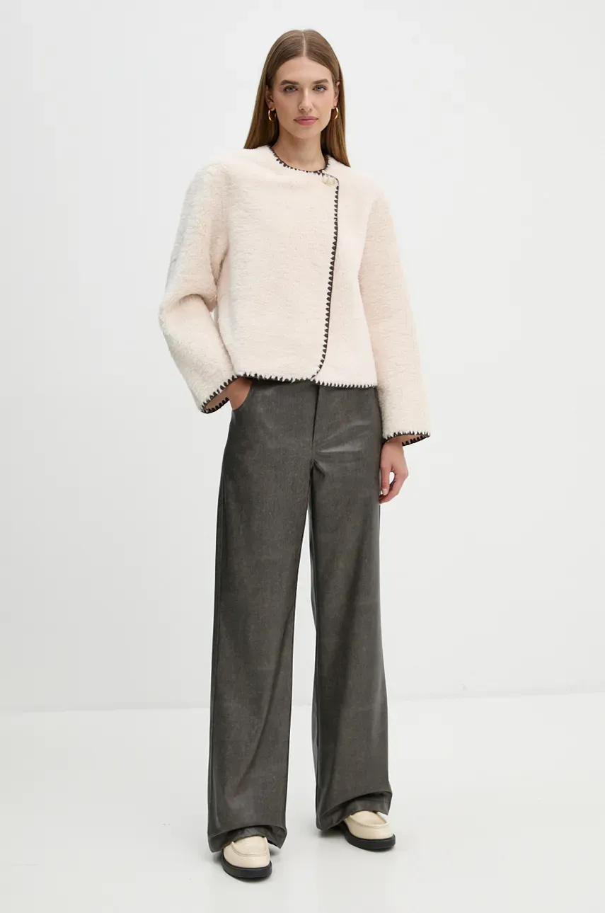 Куртка OUI женская цвет бежевый переходная oversize 88997 Куртка OUI женская цвет бежевый переходная oversize 88997