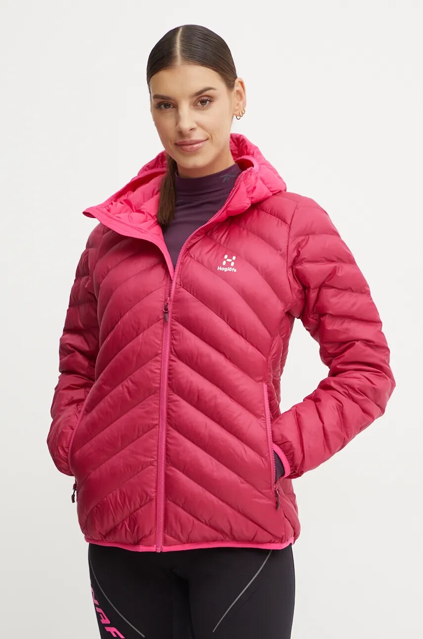 Haglöfs geaca sport Sarna Mimic culoarea roz, de tranzitie, 607776
