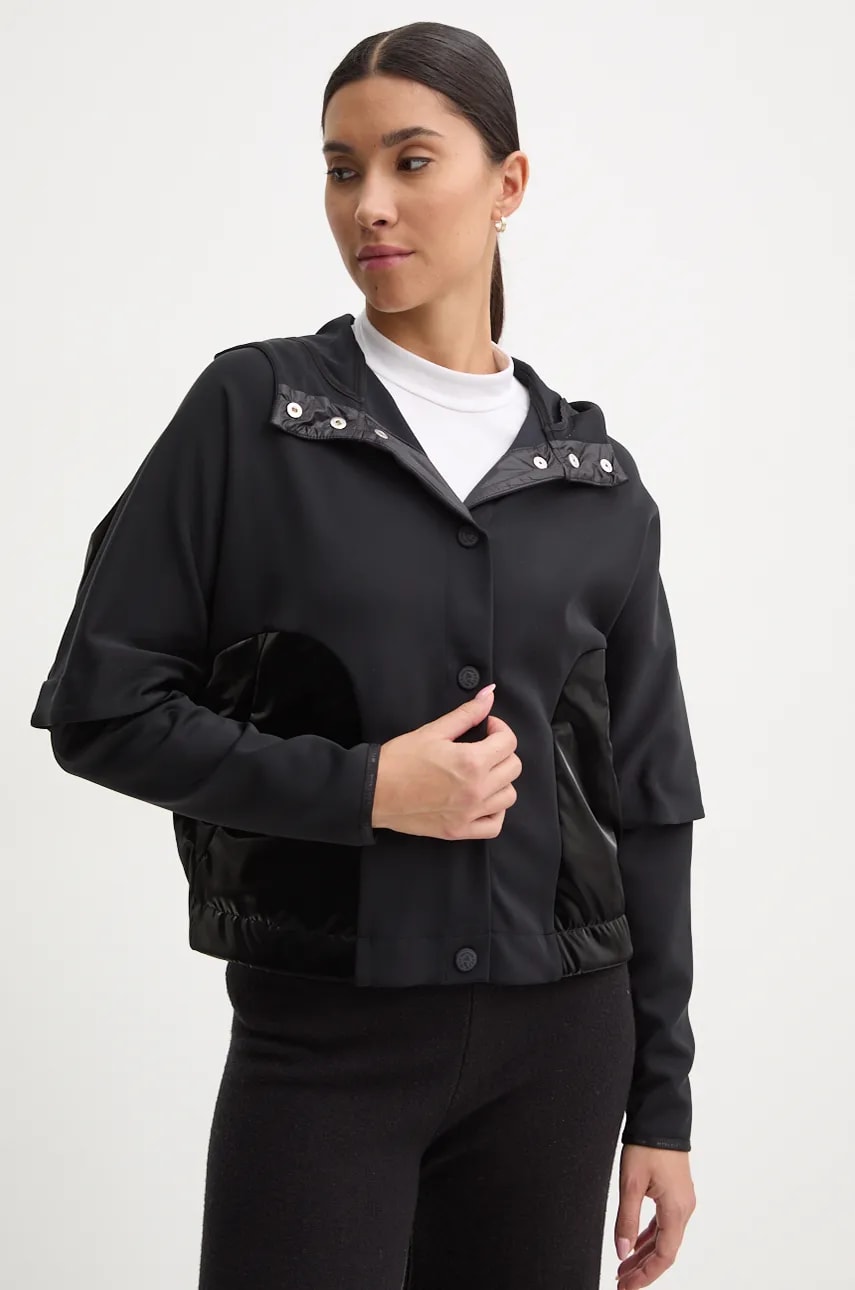 Sportalm geaca femei, culoarea negru, de tranzitie, oversize, 1850012510 Sportalm geaca femei, culoarea negru, de tranzitie, oversize, 1850012510