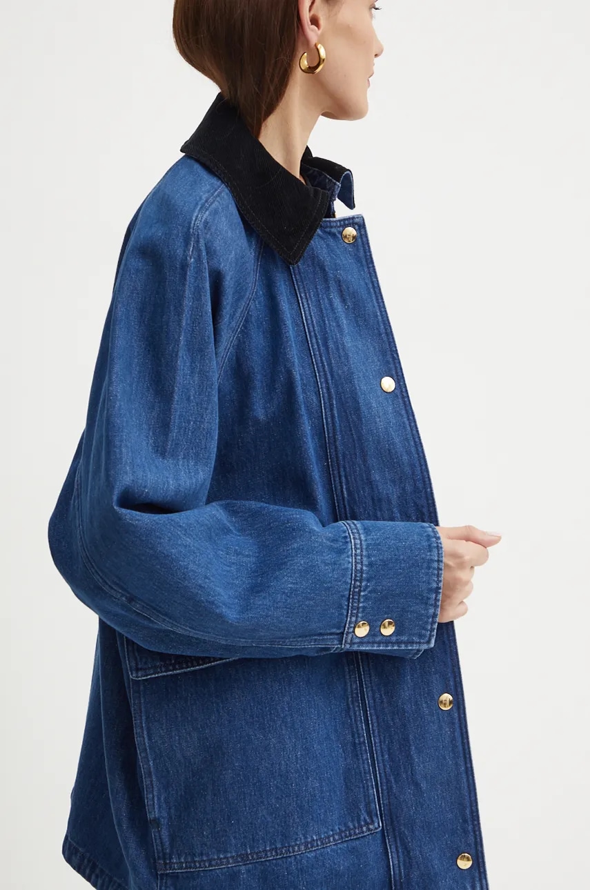 Patou geacă din denim femei, de tranziție, OU0290008 Patou geacă din denim femei, de tranziție, OU0290008