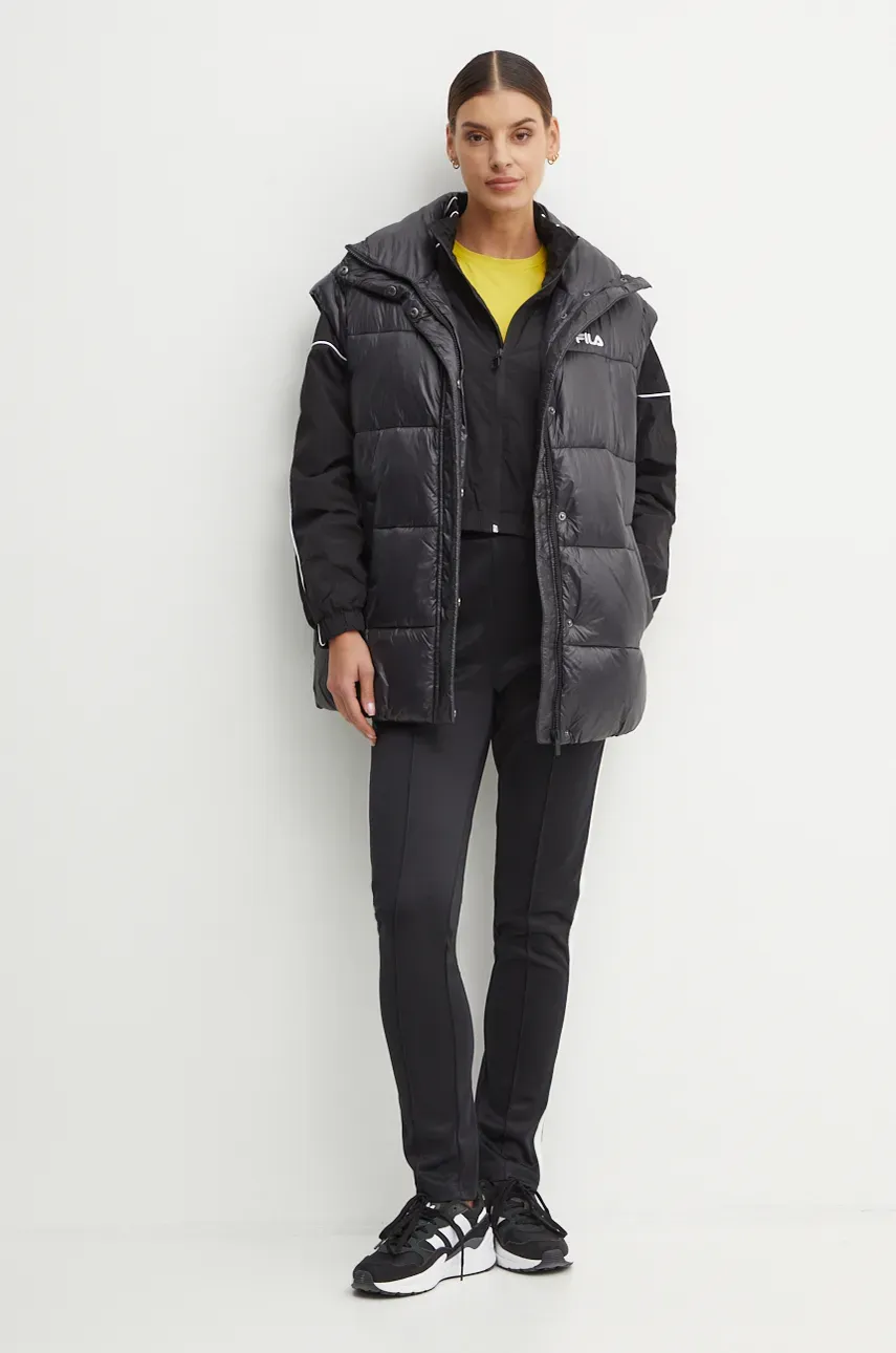 Куртка Fila Laplace женская цвет чёрный переходная oversize FAW0890 Куртка Fila Laplace женская цвет чёрный переходная oversize FAW0890