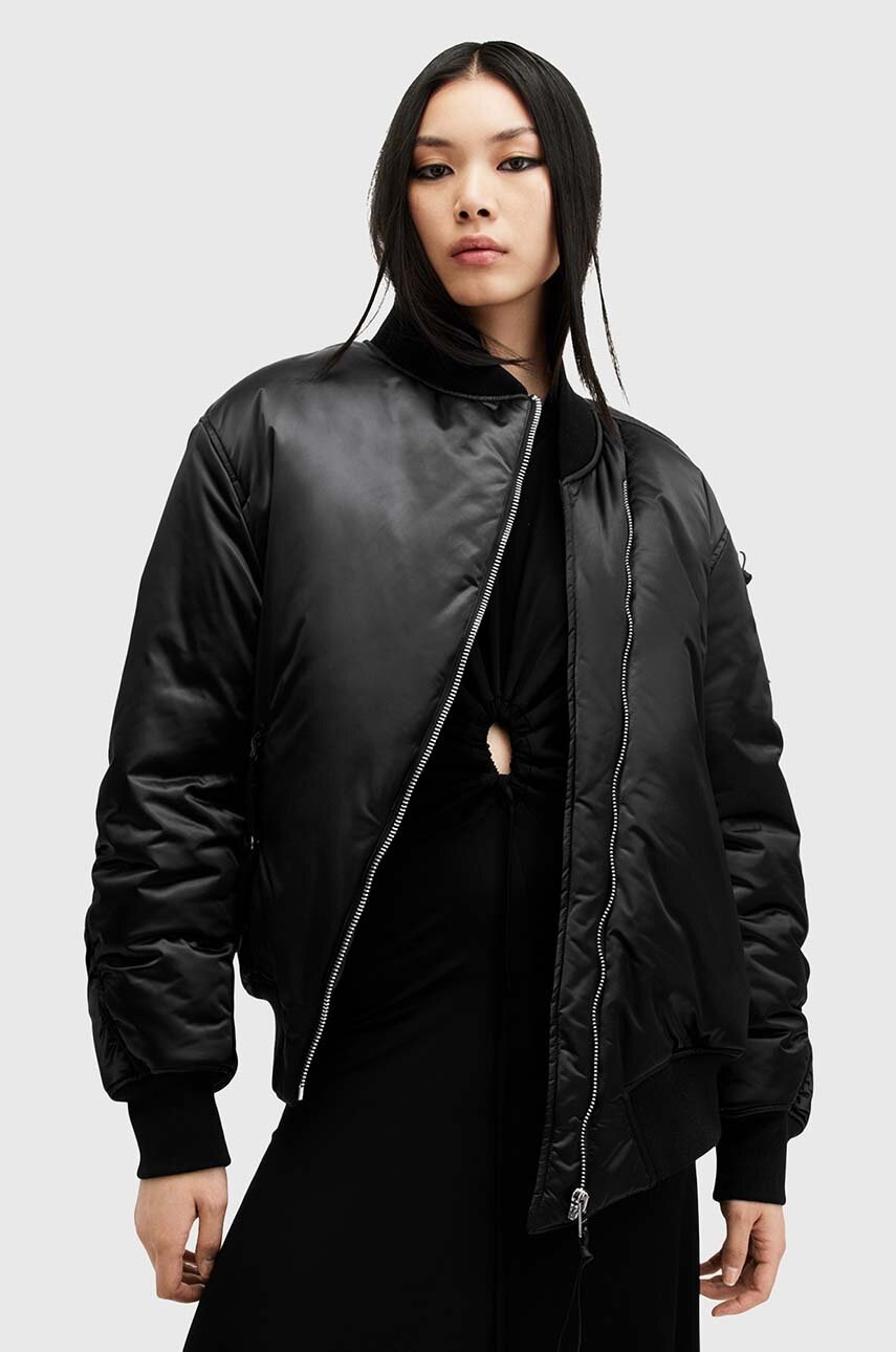 

Яке бомбър AllSaints ROOMER BOMBER в черно зимен модел W015OB, Черен