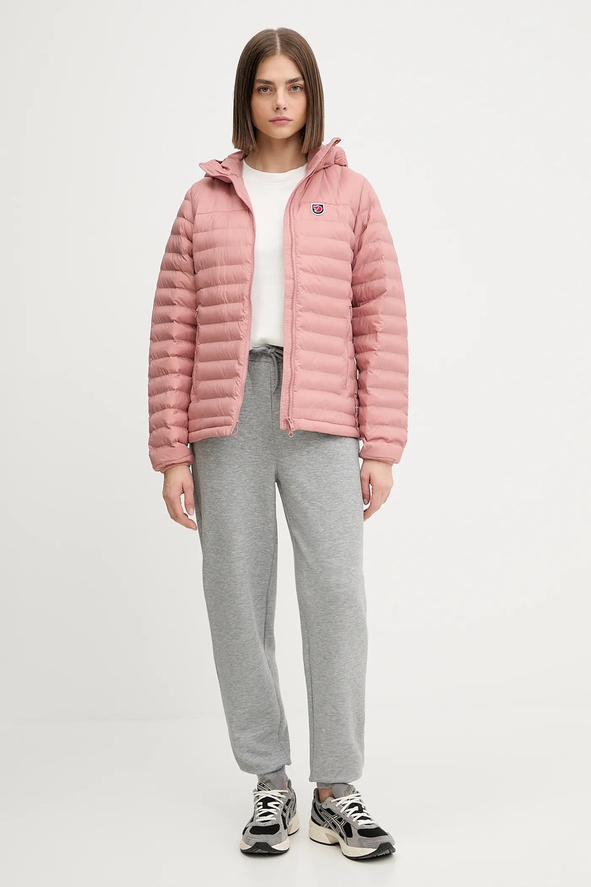 Μπουφάν Fjallraven Expedition Latt Hoodie W χρώμα: ροζ, F86120.300 φωτογραφία