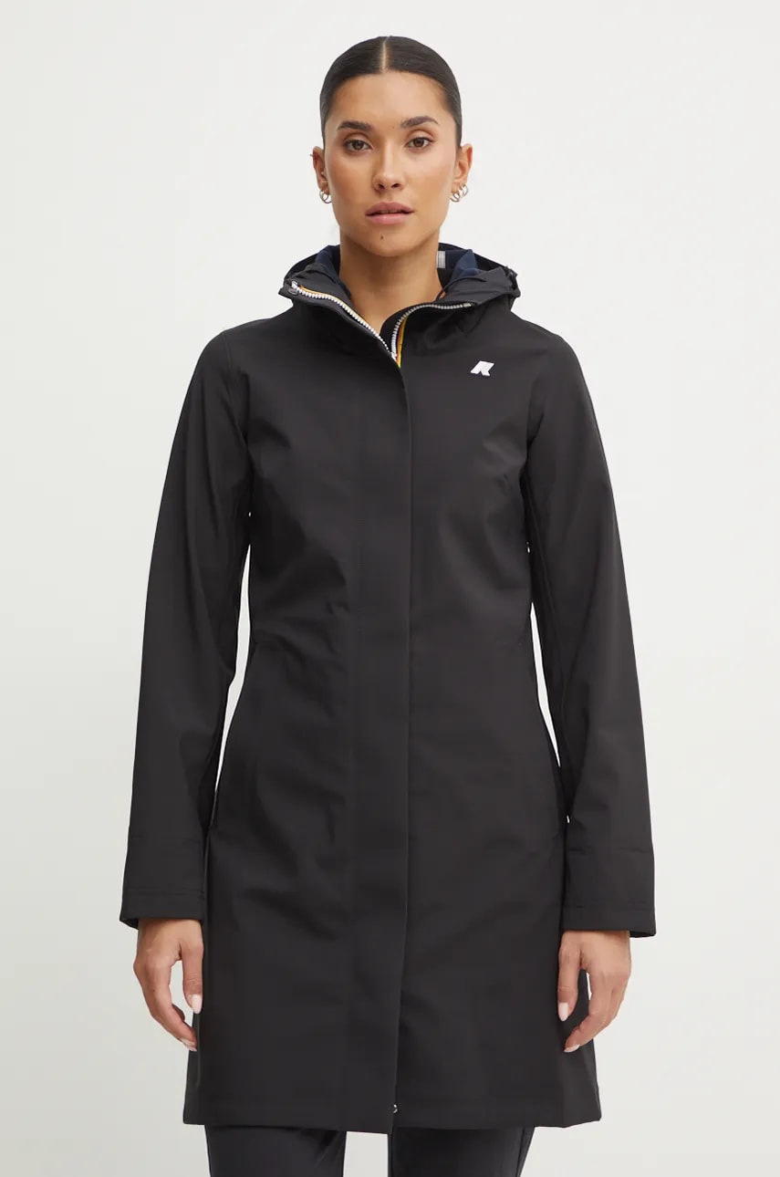 K-Way geaca femei, culoarea negru, de tranzitie, K21489W K-Way geaca femei, culoarea negru, de tranzitie, K21489W