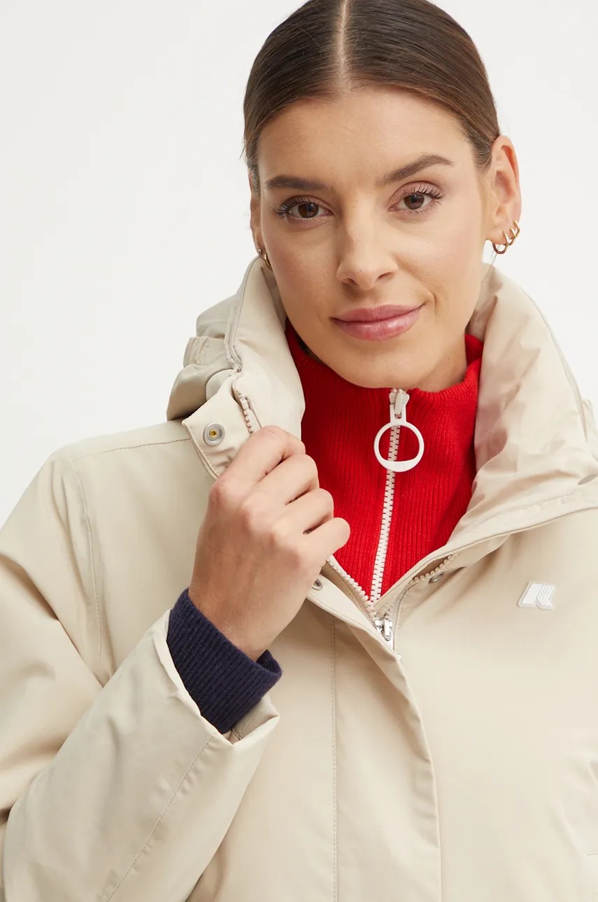 Μπουφάν K-Way χρώμα: μπεζ, K7125KW φωτογραφία