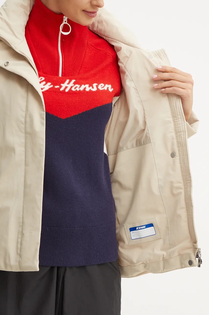 Μπουφάν K-Way χρώμα: μπεζ, K7125KW φωτογραφία