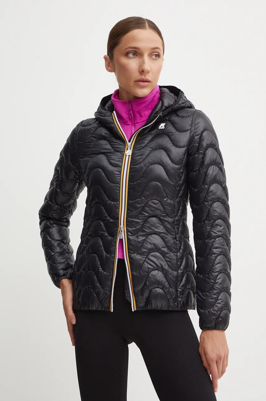 K-Way geaca femei, culoarea negru, de tranzitie, K5126IW K-Way geaca femei, culoarea negru, de tranzitie, K5126IW
