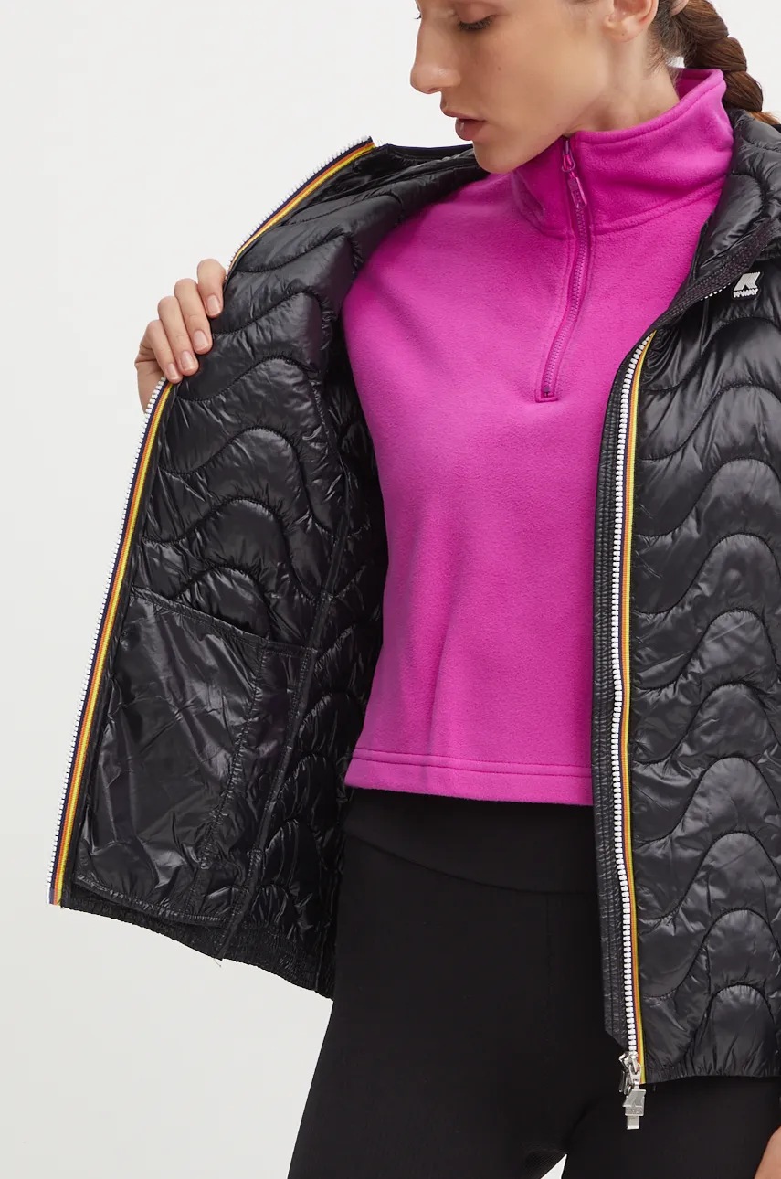 Μπουφάν K-Way χρώμα: μαύρο, K5126IW φωτογραφία