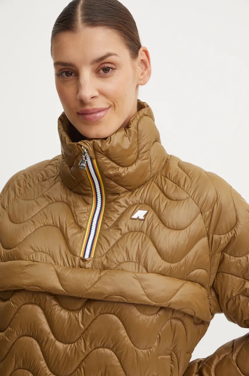 Μπουφάν K-Way χρώμα: καφέ, K6126EW φωτογραφία