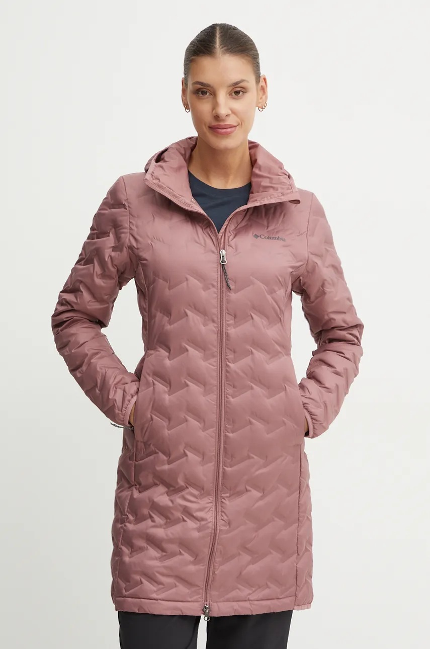 Columbia geaca sport din puf Delta Ridge culoarea roz, 2088213
