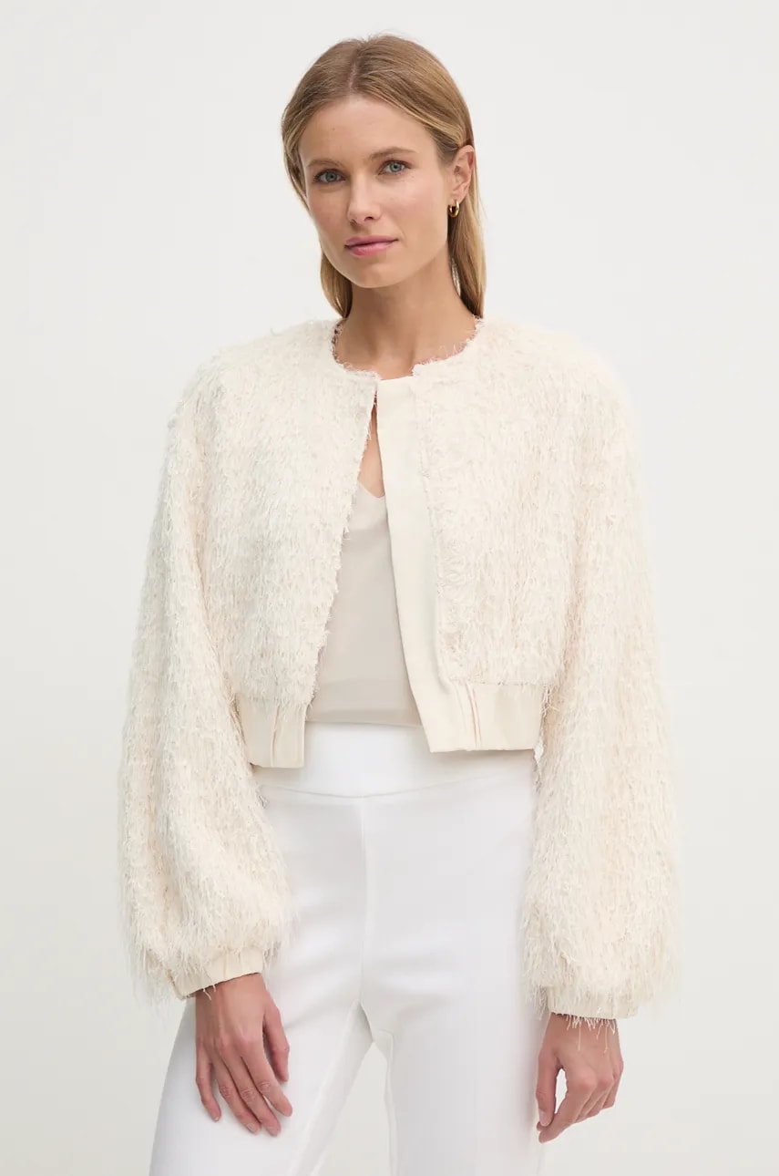 Gaudi geaca femei, culoarea bej, de tranzitie, oversize, 421FD34006 Gaudi geaca femei, culoarea bej, de tranzitie, oversize, 421FD34006