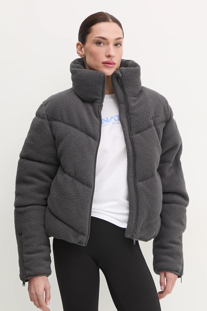 P.E Nation geaca Fortune femei, culoarea gri, de iarna, 243J167