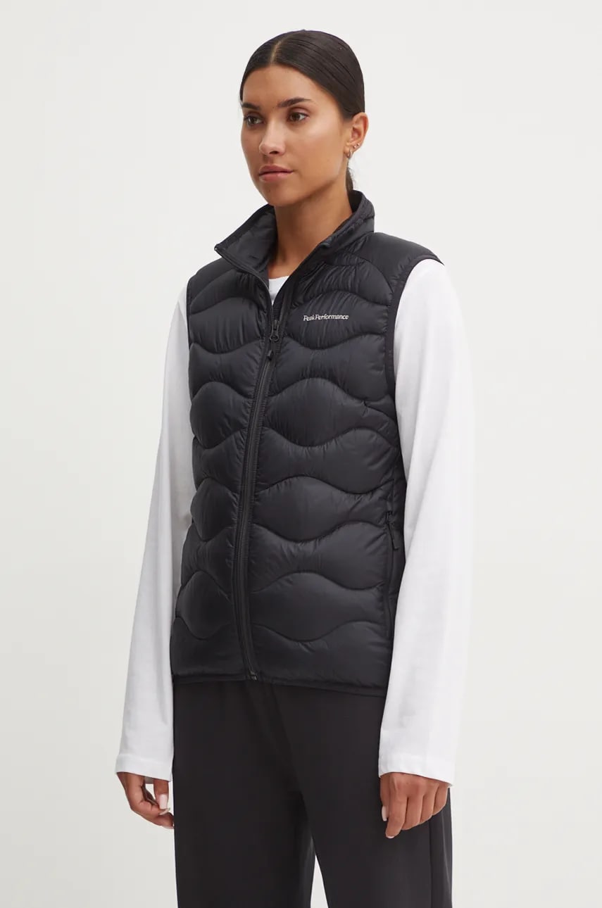 Peak Performance vesta de puf Helium Down femei, culoarea negru, de tranzitie, G79846 Peak Performance vesta de puf Helium Down femei, culoarea negru, de tranzitie, G79846