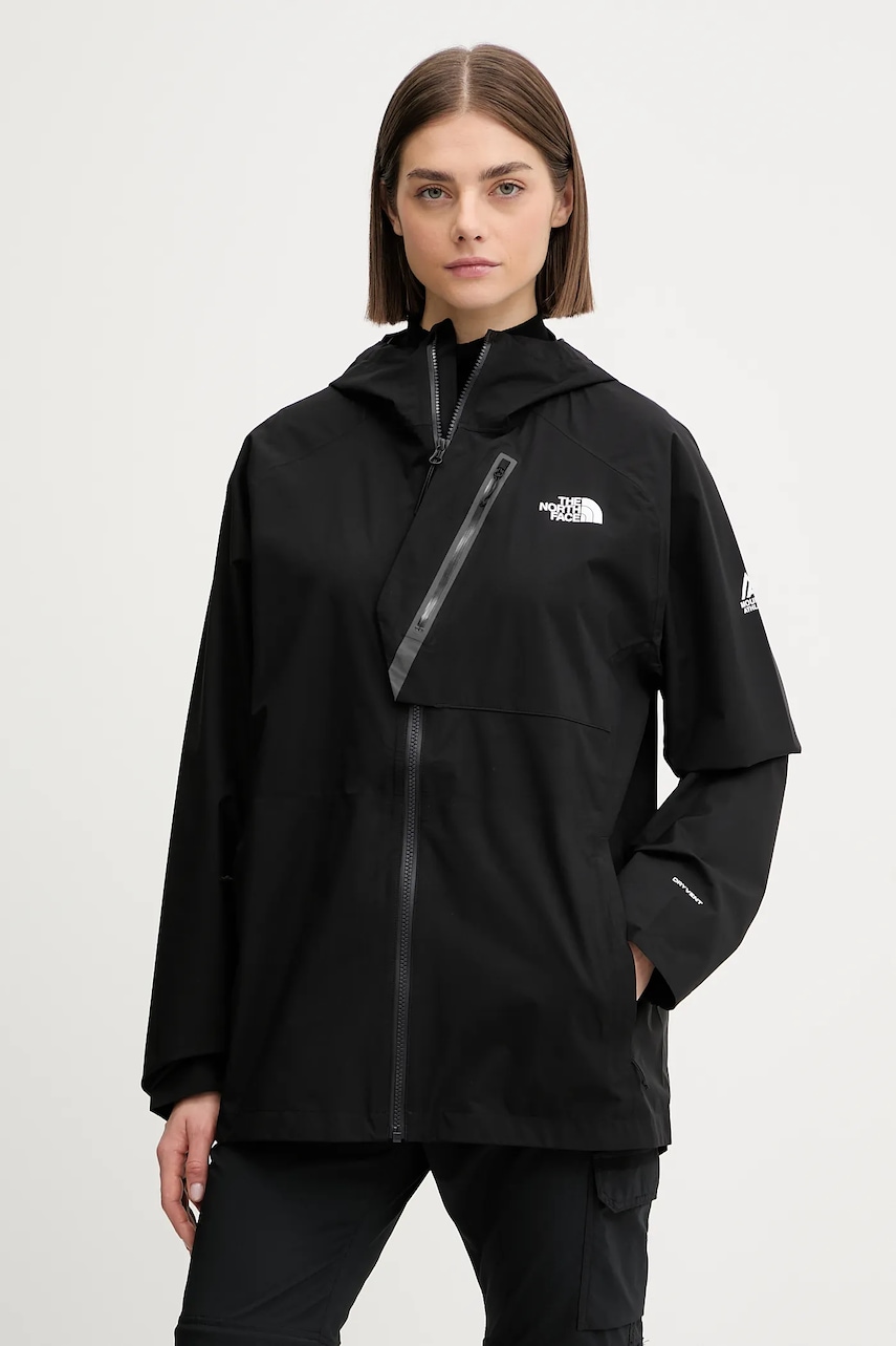The North Face geacă de ploaie Ma Waterproof Jacket femei, culoarea negru, de tranziție, NF0A892UJK31