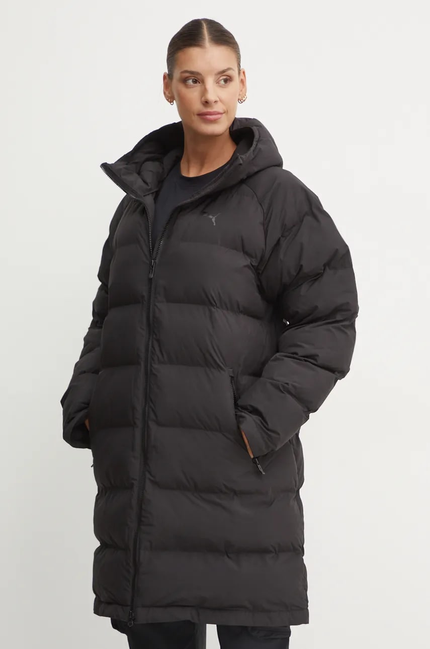 Puma geaca femei, culoarea negru, de iarna, 626471