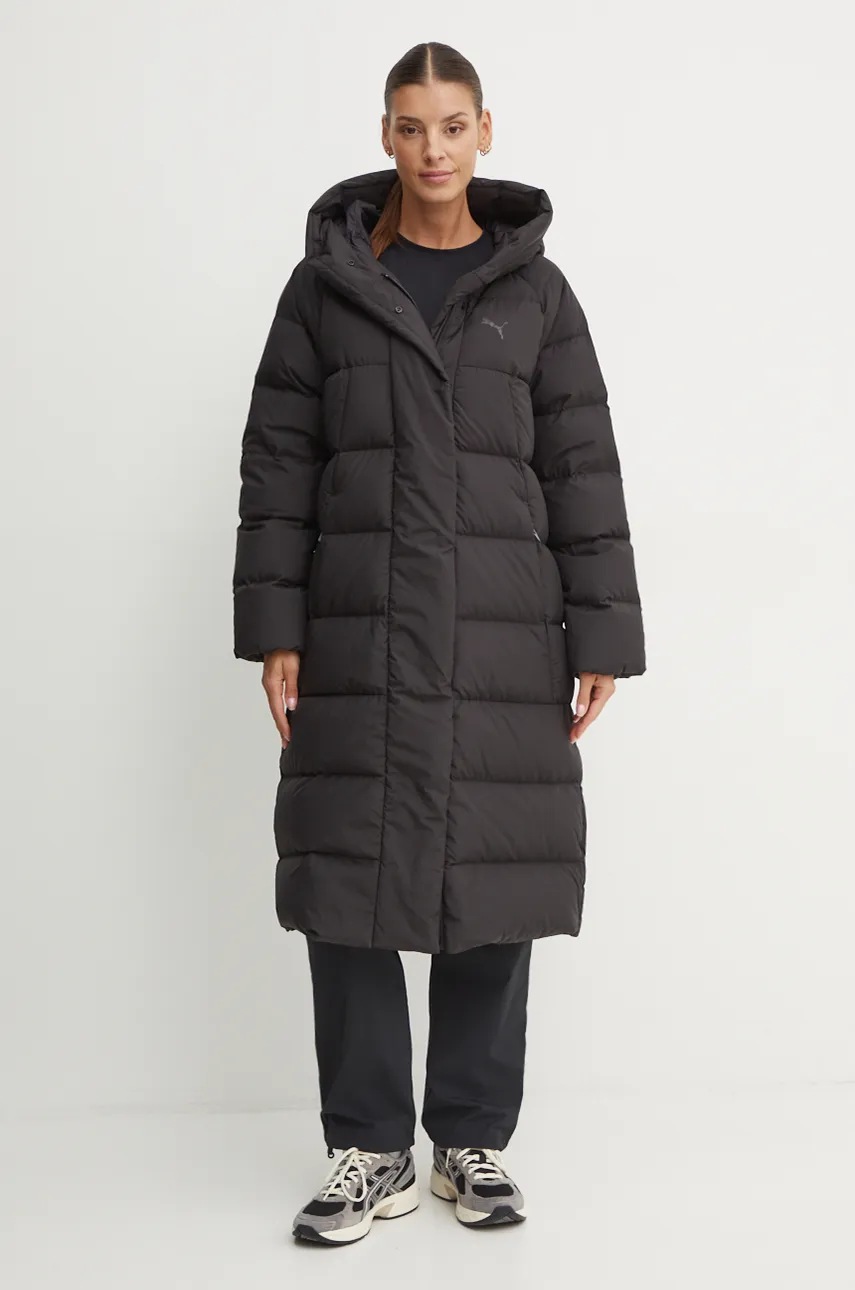 Puma geaca de puf femei, culoarea negru, de iarna, 626493