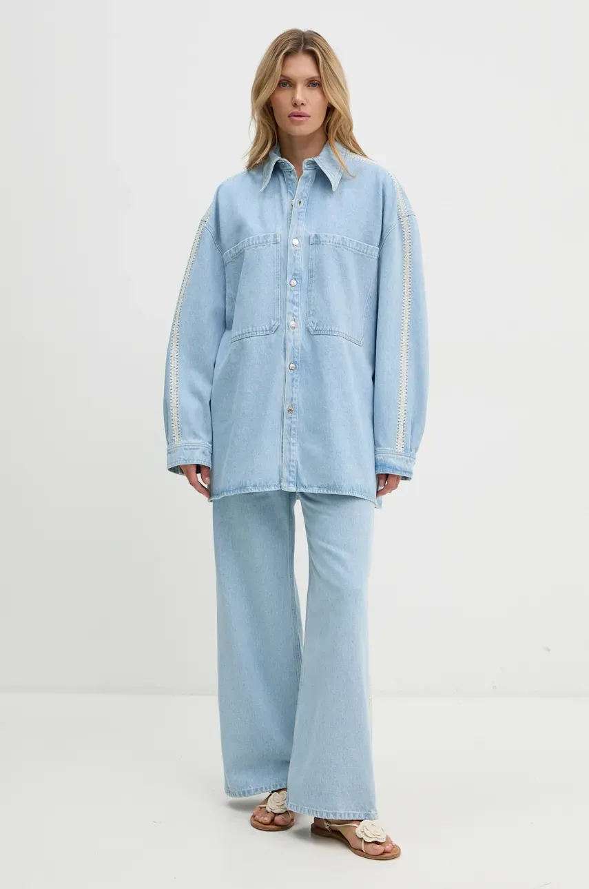 Джинсовая куртка Nanushka BEAUX женская переходная oversize NU24PFJK00352 Джинсовая куртка Nanushka BEAUX женская переходная oversize NU24PFJK00352